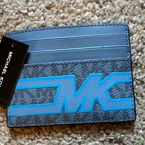 Michael Kors Black and Blue Card Holder